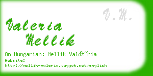 valeria mellik business card